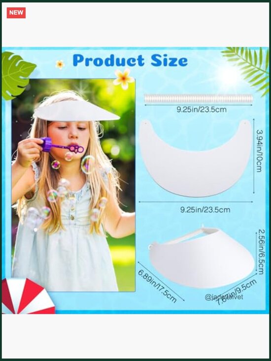 24 Foam Sun Visors for DIY Crafting Adjustable Tennis Golf Hat main image 5